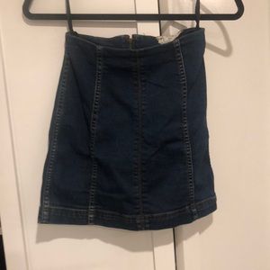 free people jean skirt